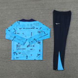 2425 Chelsea Light Blue 1/4 Zipper Training Suit