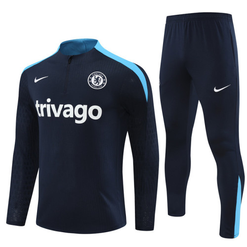 2425 Chelsea Navy Blue 1/4 Zipper Player Training Suit