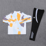 2425 Real Madrid Yellow White 1/4 Zipper Training Suit