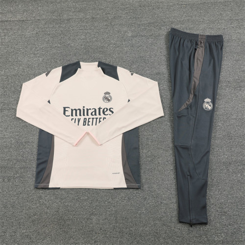 2425 Real Madrid Apricot 1/4 Zipper Player Training Suit