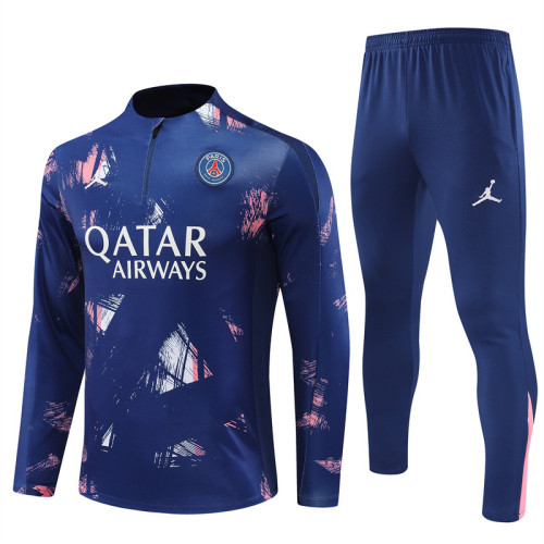 2425 Jordan Psg Navy Blue 1/4 Zipper Training Suit