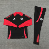 2425 Bayern München Black 1/4 Zipper Training Suit