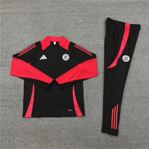 2425 Bayern München Black 1/4 Zipper Training Suit