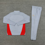 2425 Ac Milan Grey 1/4 Zipper Training Suit