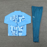 2425 Olympique De Marseille Light Blue 1/4 Zipper Training Suit