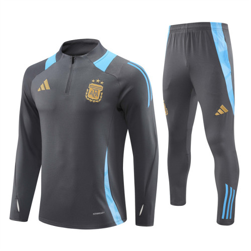 2425 Argentina Dark Grey 1/4 Zipper Training Suit