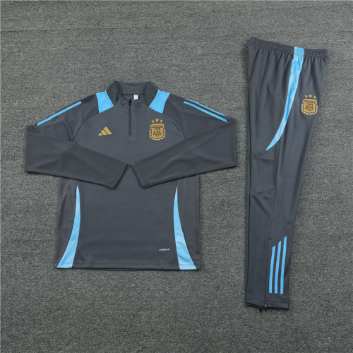 2425 Argentina Dark Grey 1/4 Zipper Training Suit