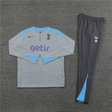 2425 Tottenham Light Grey 1/4 Zipper Player Training Suit