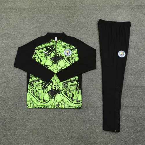2425 Manchester City FlashGreen 1/4 Zipper Training Suit