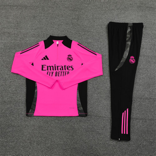 2425 Real Madrid Red 1/4 Zipper Training Suit