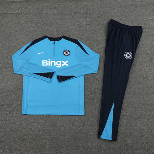 2425 Chelsea Light Blue 1/4 Zipper Player Training Suit