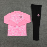 2425 Manchester City Pink 1/4 Zipper Training Suit