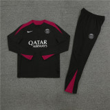 2425 Paris Saint-Germain Black 1/4 Zipper Player Training Suit