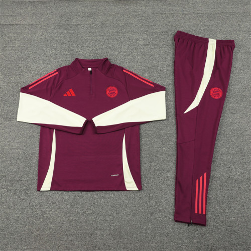 2425 Bayern München Bordeaux 1/4 Zipper Training Suit