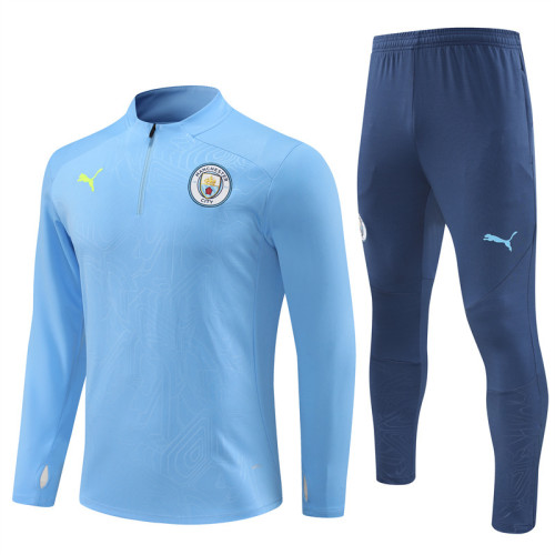 2425 Manchester City Light Blue 1/4 Zipper Training Suit