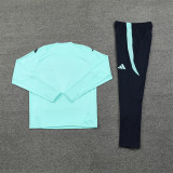 2425 Real Madrid Blue 1/4 Zipper Player Training Suit