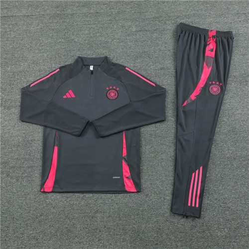 2425 Germany Dark Grey 1/4 Zipper Training Suit