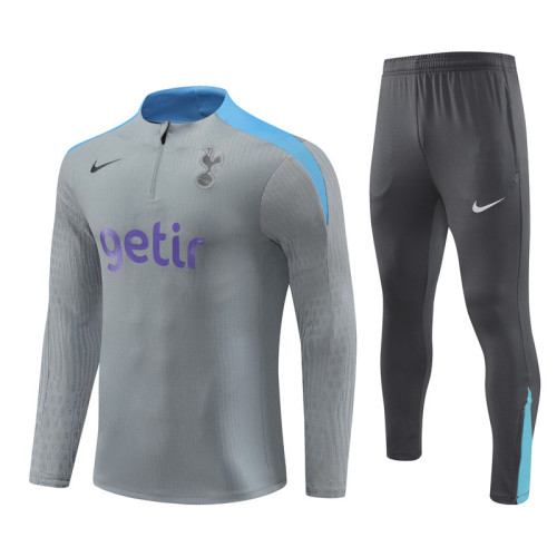 2425 Tottenham Light Grey 1/4 Zipper Player Training Suit