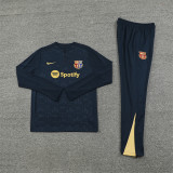 2425 Barcelona Navy Blue 1/4 Zipper Training Suit