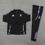 2425 Germany Black 1/4 Zipper Training Suit