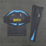 2425 Tottenham Dark Grey 1/4 Zipper Player Training Suit