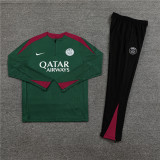 2425 Paris Saint-Germain Green 1/4 Zipper Player Training Suit