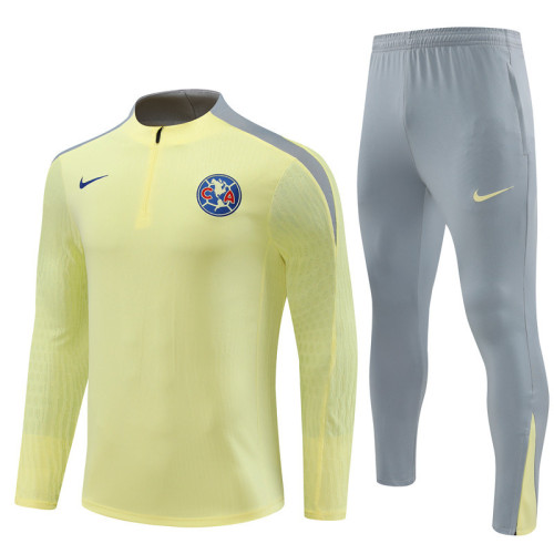 2425 América Light Yellow 1/4 Zipper Player Training Suit