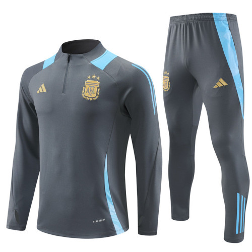 2425 Argentina Dark Grey 1/4 Zipper Training Suit