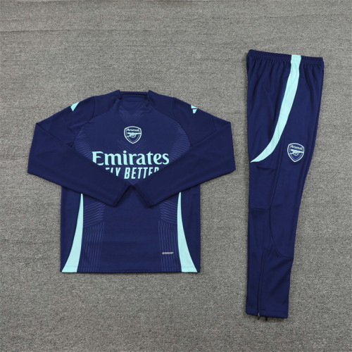 2425 Arsenal Navy Blue 1/4 Zipper Player Training Suit