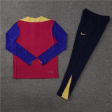 2425 Barcelona Red 1/4 Zipper Player Training Suit