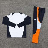2425 Real Madrid White 1/4 Zipper Player Training Suit