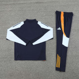 2425 Real Madrid Navy Blue 1/4 Zipper Training Suit