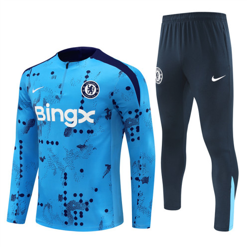 2425 Chelsea Light Blue 1/4 Zipper Training Suit