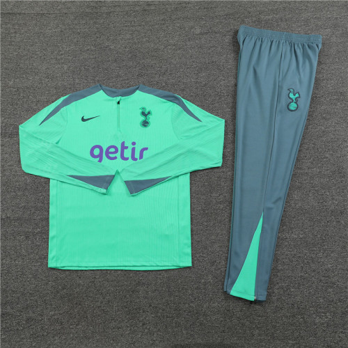 2425 Tottenham Light Green 1/4 Zipper Player Training Suit
