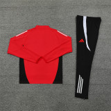 2425 Manchester United Red 1/4 Zipper Training Suit