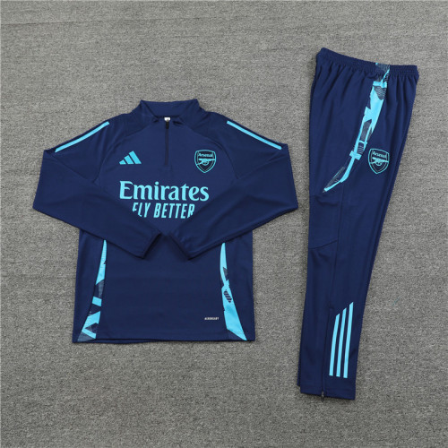 2425 Arsenal Navy Blue 1/4 Zipper Training Suit