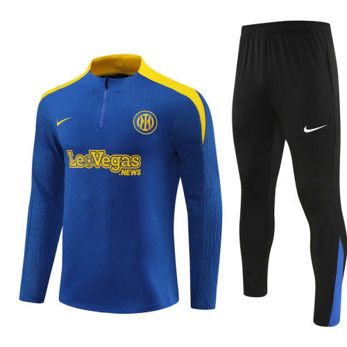 2425 Inter Milan Royal Blue 1/4 Zipper Player Training Suit