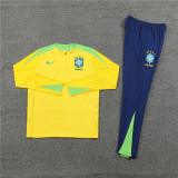 2425 Brazil Yellow 1/4 Zipper Player Training Suit