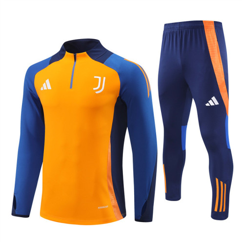 2425 Juventus Orange Yello 1/4 Zipper Training Suit