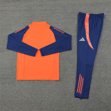 2425 Manchester United Orange 1/4 Zipper Training Suit