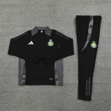 2425 Al Nassr Black 1/4 Zipper Training Suit