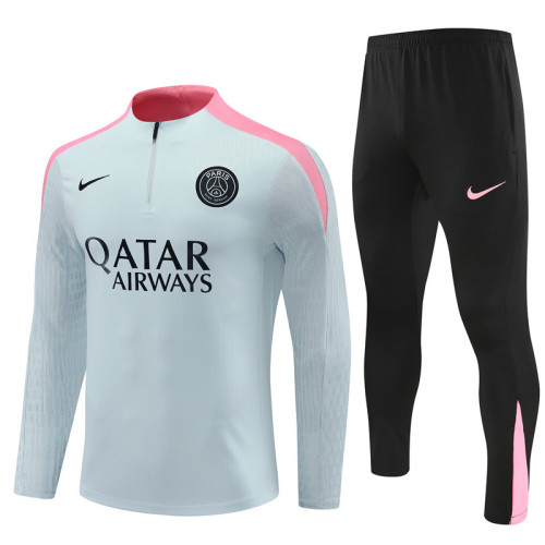 2425 Paris Saint-Germain Light Grey 1/4 Zipper Player Training Suit