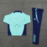 2425 Manchester United Blue 1/4 Zipper Training Suit