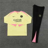 2425 Paris Saint-Germain Light Yellow 1/4 Zipper Player Training Suit