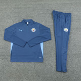 2425 Manchester City Navy Blue 1/4 Zipper Training Suit