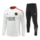2425 Jordan Psg White 1/4 Zipper Player Training Suit