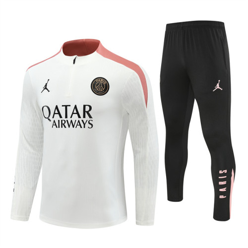 2425 Jordan Psg White 1/4 Zipper Player Training Suit