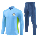 2425 Manchester City Light Blue 1/4 Zipper Training Suit