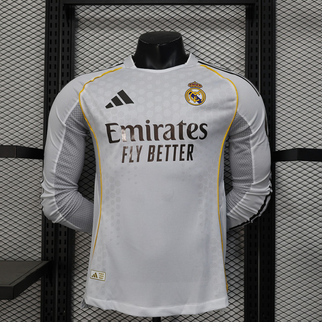 Real Madrid Home LongSleeve Player Shirt