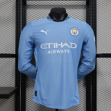 Manchester City Home LongSleeve Player Shirt